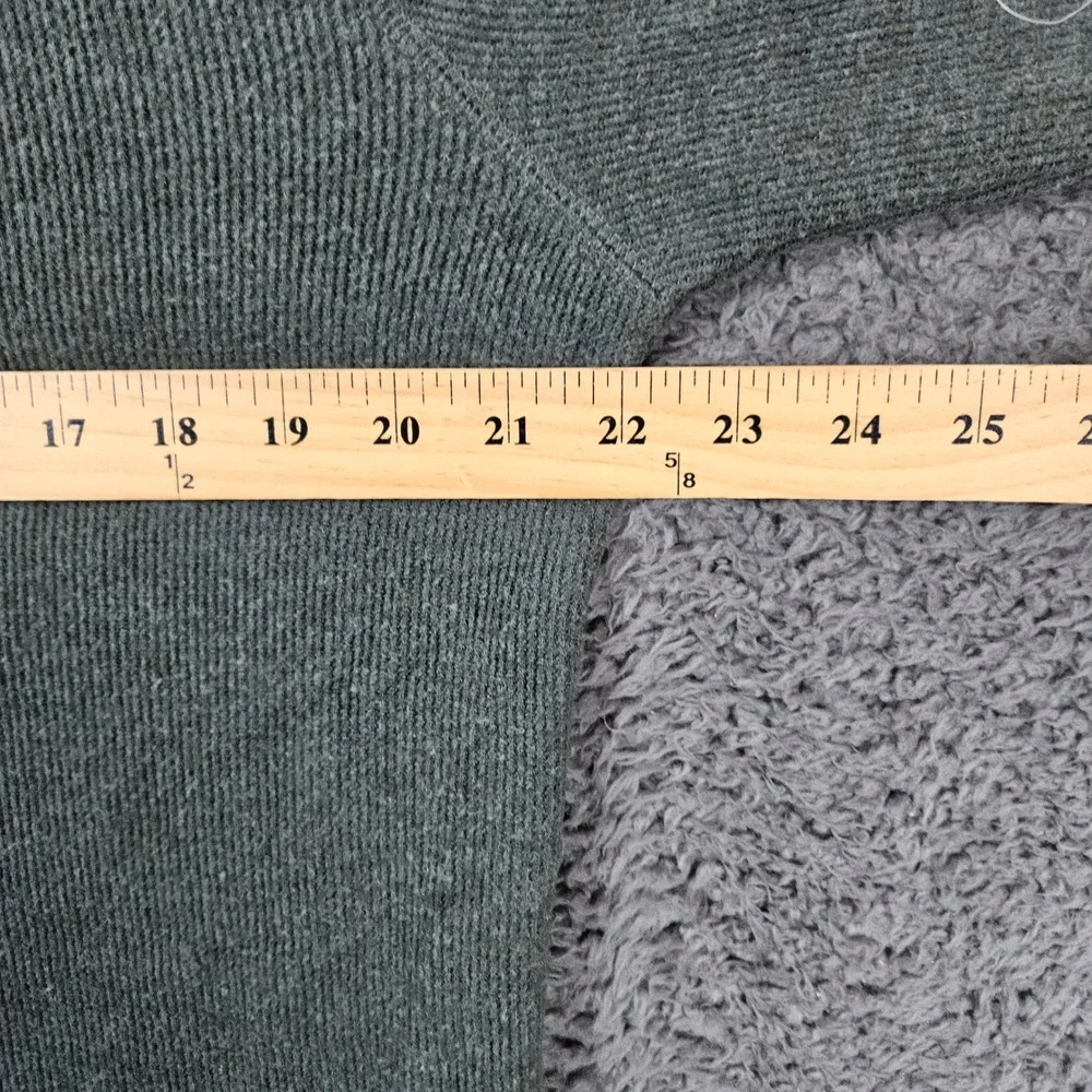 Banana Republic Mens Quarter Zip Pullover Sweater Sweatshirt Size M Green Cotton